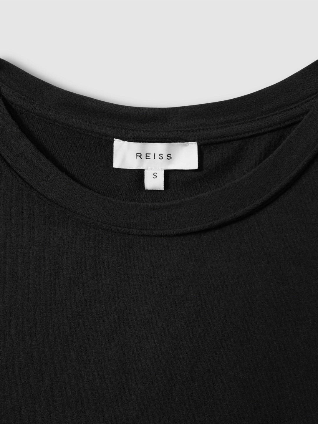 Reiss Cotton-Jersey Crew Neck T-Shirt in Black
