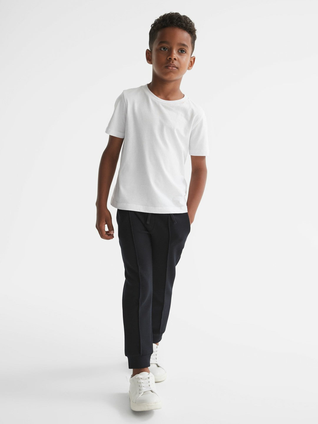 Reiss 9-13 yrs Crew Neck T-Shirt in White