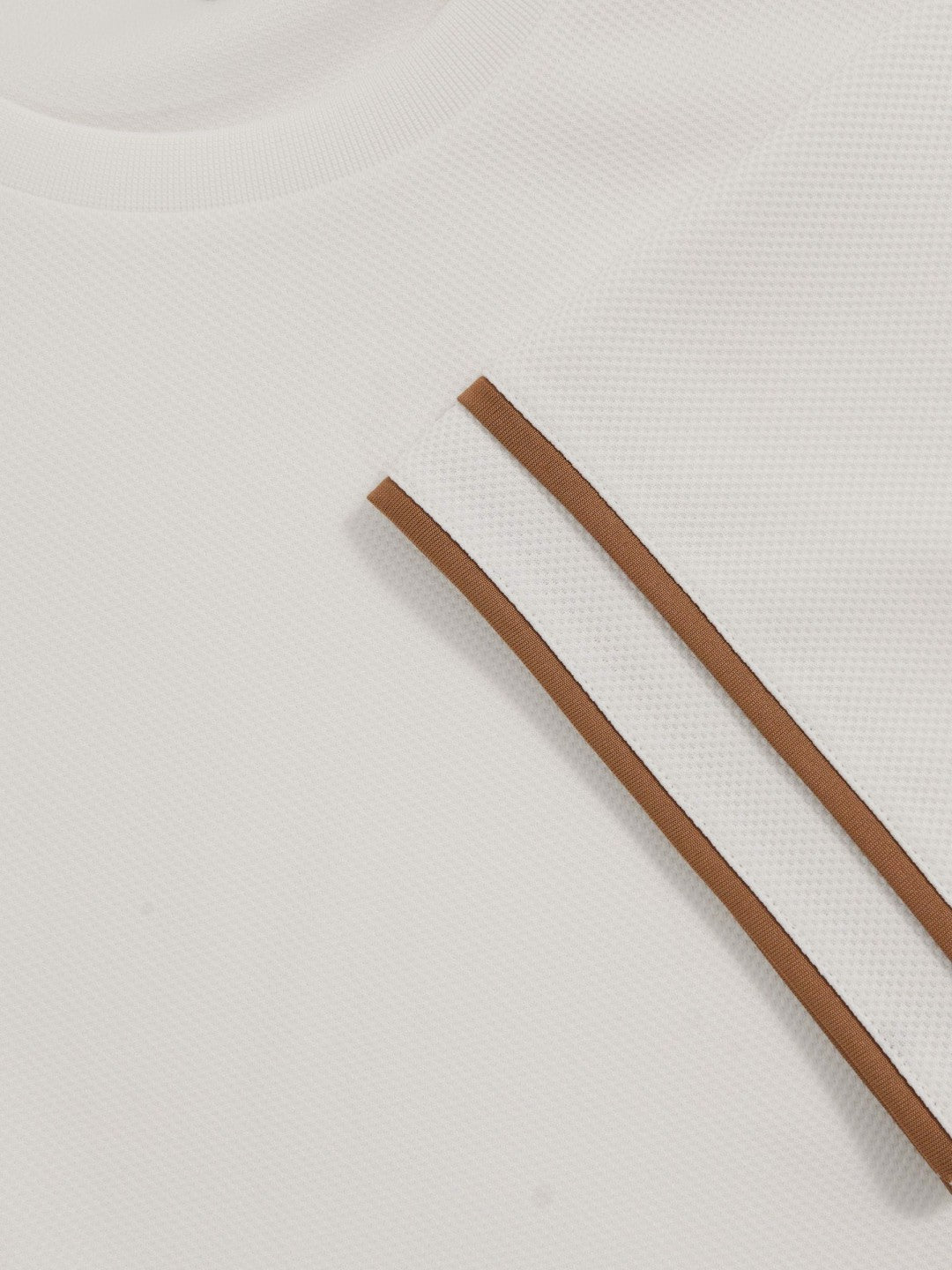 Reiss Textured Crew-Neck Tipped T-Shirt in White