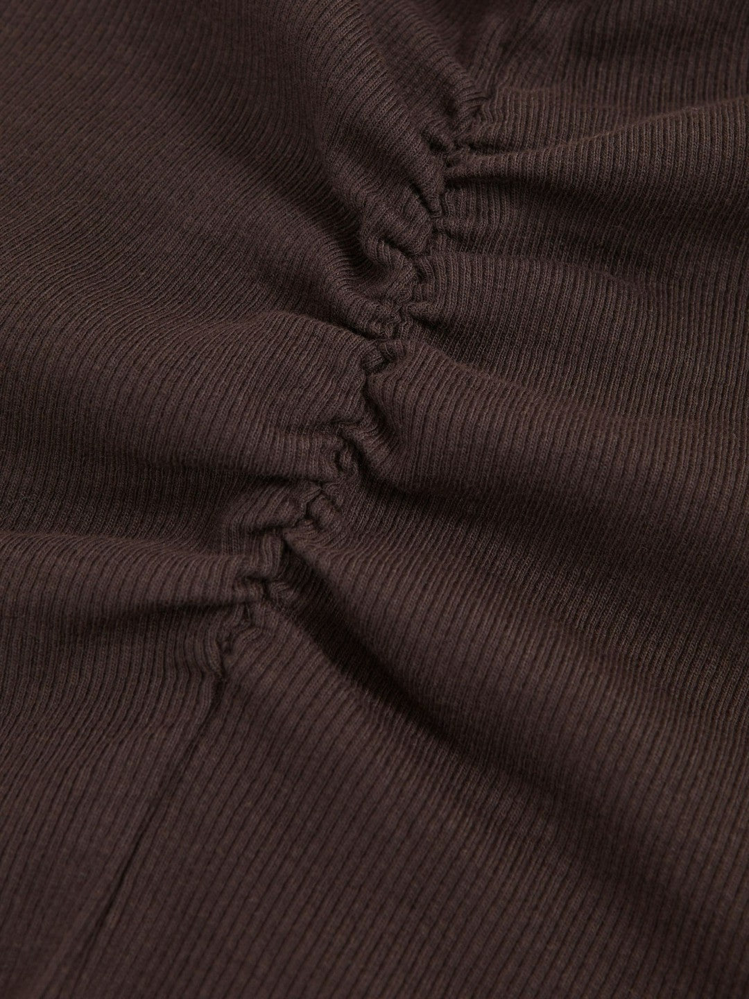 Reiss 4-9 yrs Cotton Ruched Long-Sleeve T-Shirt with Stretch in Chocolate