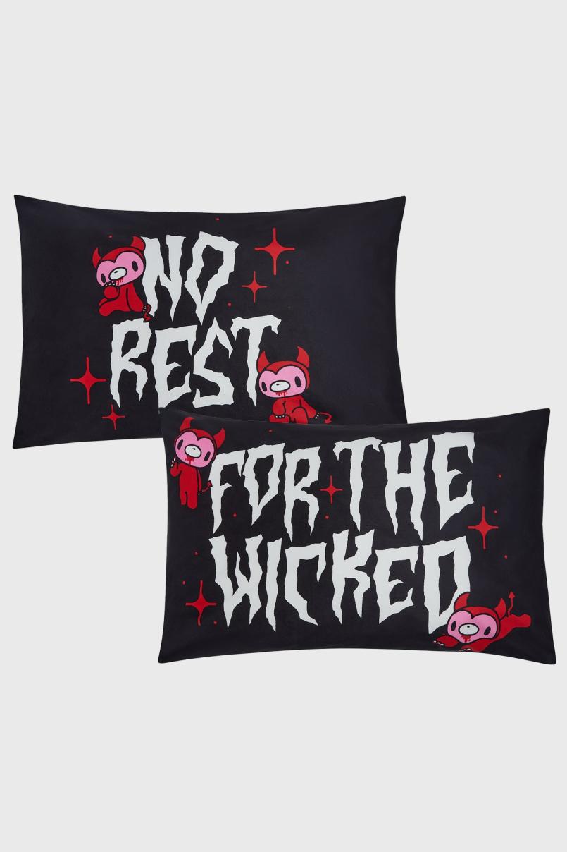Homeware Bedding & Cushions | Killstar Gloomy Bear Pillowcases Set
