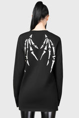 Men Graphic Tops | Killstar Batbone Long Sleeve Top