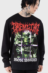 Men Graphic Tops | Killstar Most Wanted Sweatshirt