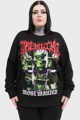 Men Graphic Tops | Killstar Most Wanted Sweatshirt