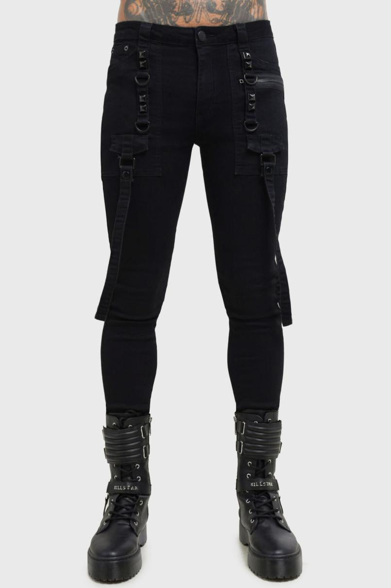 Men Jeans & Trousers | Killstar Kihilist Bondage Trousers