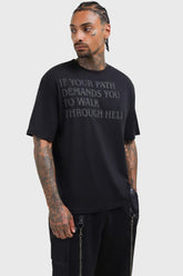 Men T-Shirts & Vests | Killstar Walk Thru Hell Boxy T-Shirt