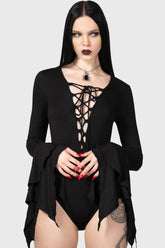 Women Bodysuits | Killstar Black Roses Bodysuit