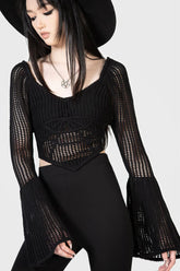Women Crop | Killstar Cruel Fate Knit Top