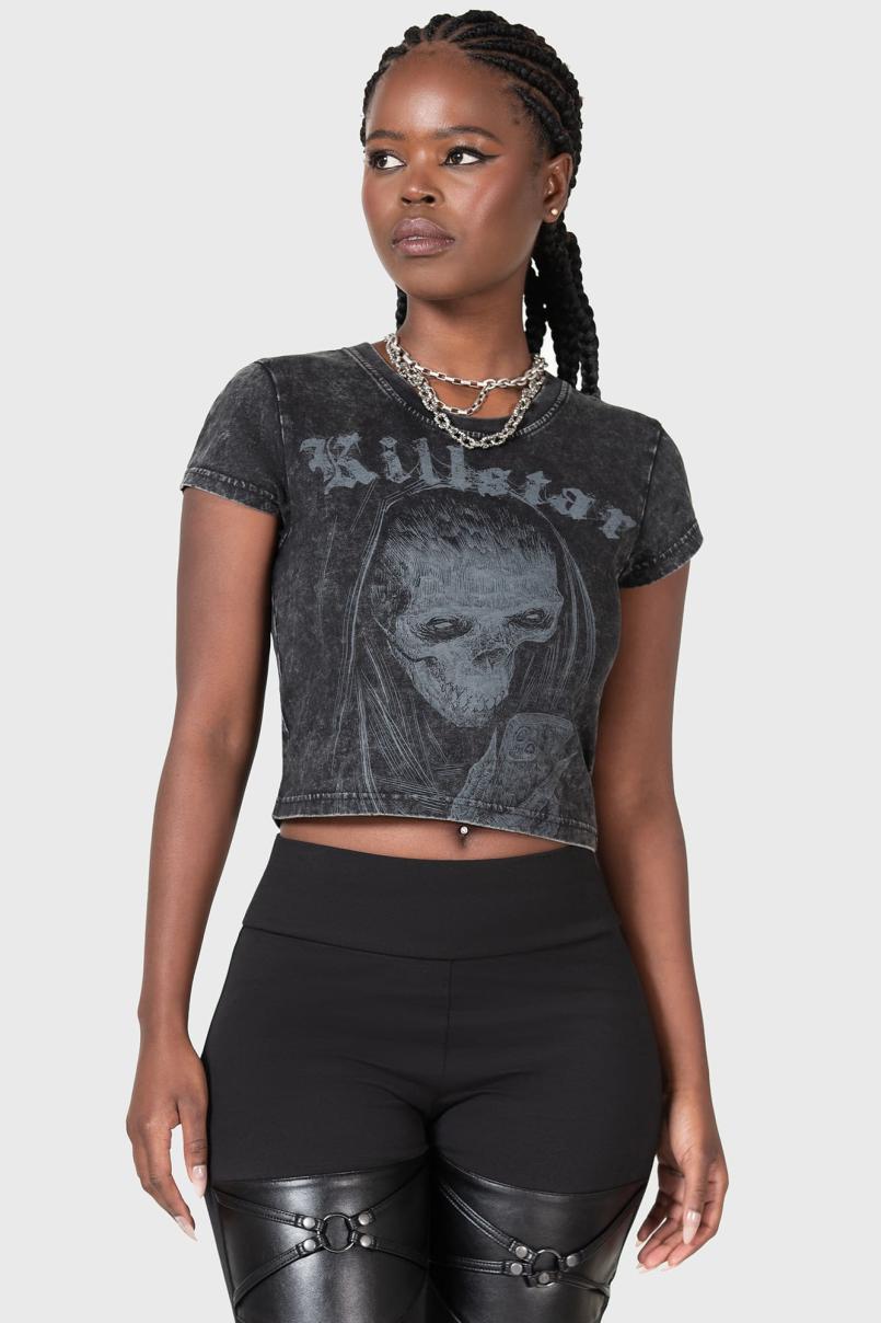 Women Crop | Killstar Digi Death Shrunken T-Shirt