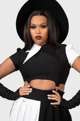 Women Crop | Killstar Hels Harlequin Top