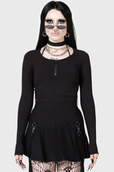 Women Crop | Killstar Lune Sting Ribbed Top