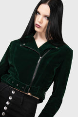 Women Jackets & Coats | Killstar Emerald Goddess Biker Jacket