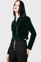 Women Jackets & Coats | Killstar Emerald Goddess Biker Jacket