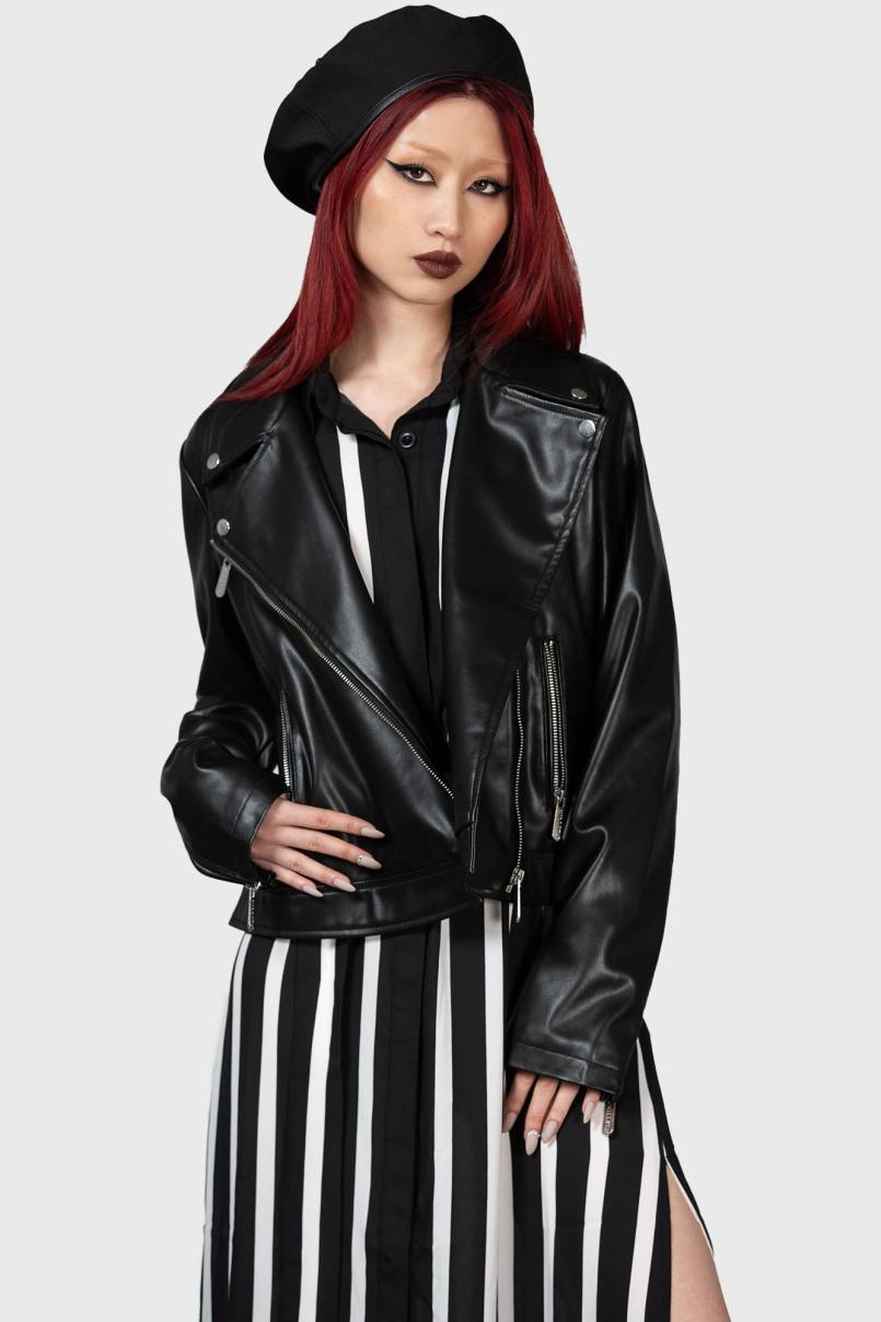 Women Jackets & Coats | Killstar Night Wrath Biker Jacket