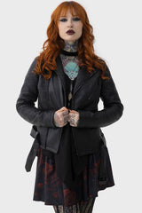 Women Jackets & Coats | Killstar Spideration Biker Jacket