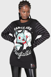 Women Long Sleeves | Killstar Fangtasy Stripe Sleeve Top