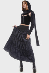 Women Maxi Skirts | Killstar Half Vamp Maxi Skirt