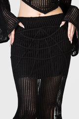 Women Maxi Skirts | Killstar Widows Prey Knit Skirt