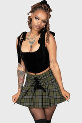 Women Mini Skirts | Killstar Dark Canopy Pleated Skirt