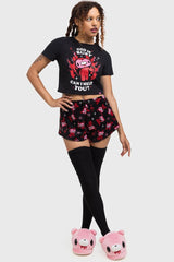 Women Shorts | Killstar Gloomy Horns Lounge Shorts