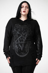 Women Sweaters | Killstar Hyperion Hooded Knit Sweater
