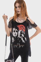 Women T-Shirts & Vests | Killstar Bad Element Cold Shoulder Top
