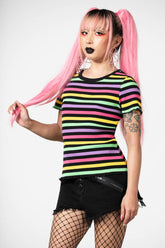 Women T-Shirts & Vests | Killstar Blair Rainbow Top