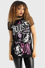 Women T-Shirts & Vests | Killstar Ghoul Friends Sheer Combo Top