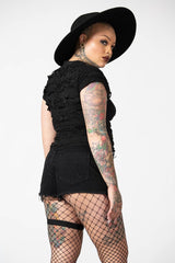 Women T-Shirts & Vests | Killstar Malicia Lace-Up Top
