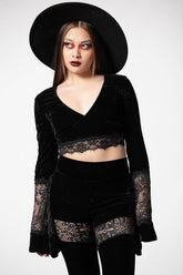 Women Velvet | Killstar Naomi Long Sleeve Top