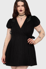 The Hollow Embroidered Mini Dress [Black] Killstar / Womens