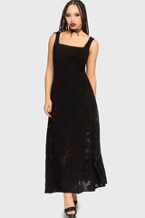 The Hollow Jacquard Maxi Dress Killstar / Womens