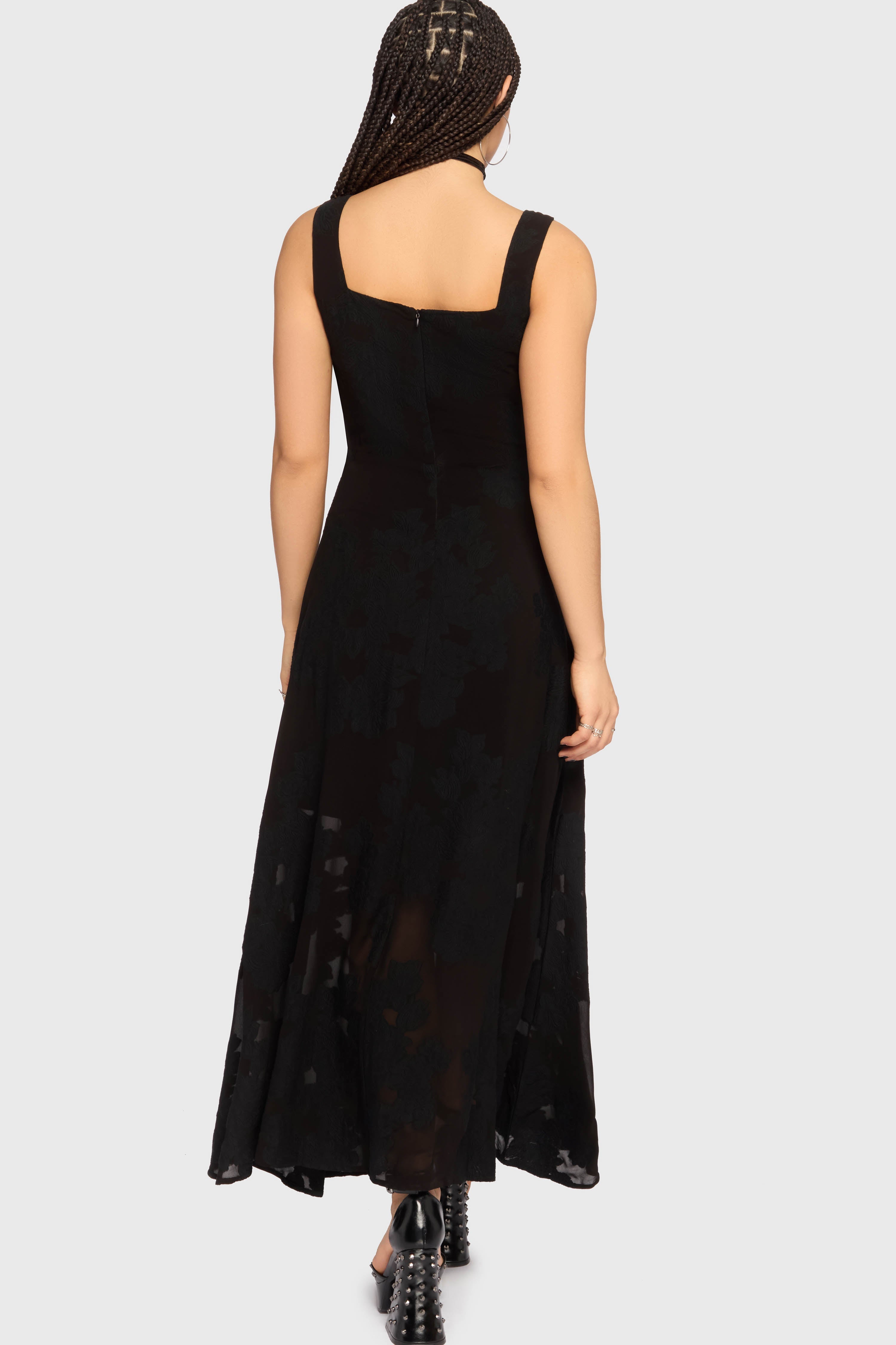 The Hollow Jacquard Maxi Dress Killstar / Womens