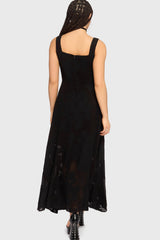 The Hollow Jacquard Maxi Dress Killstar / Womens