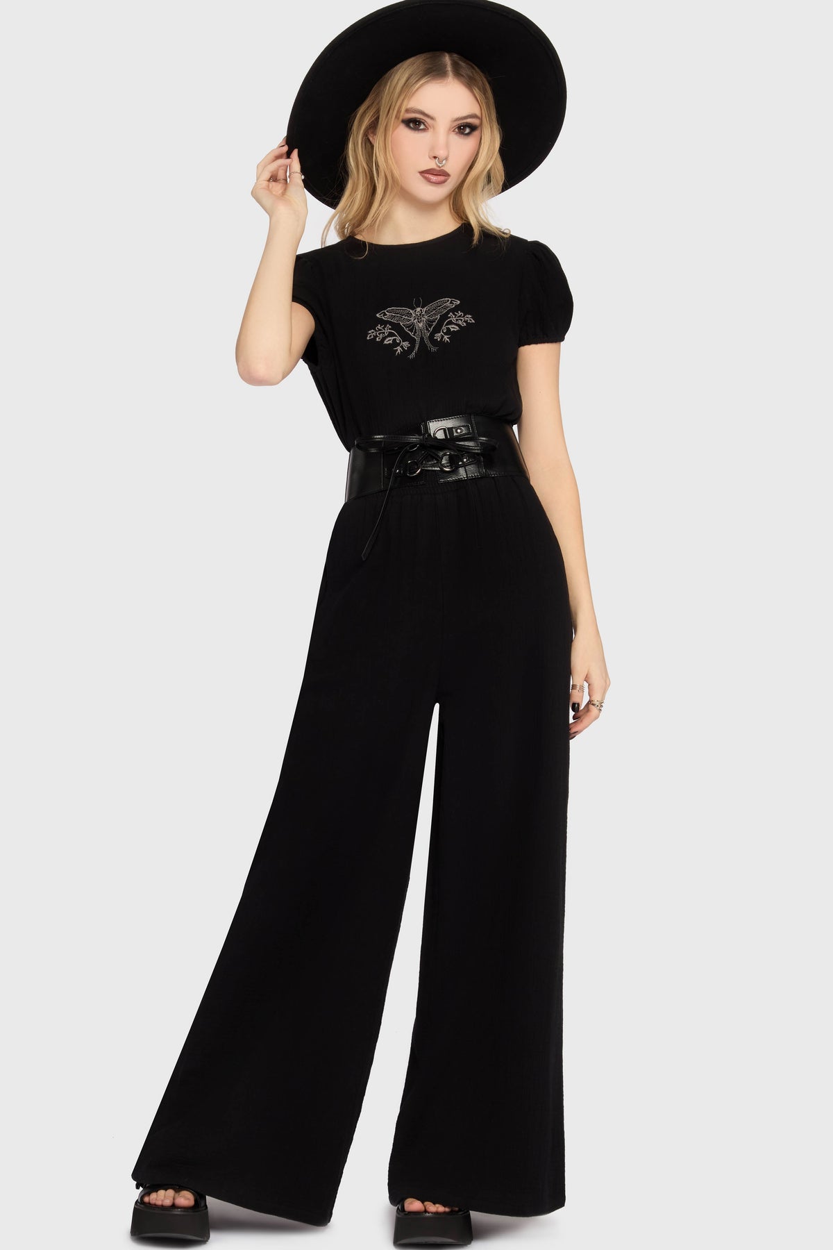 Gaia Adorned Embroidered Jumpsuit Killstar / Womens