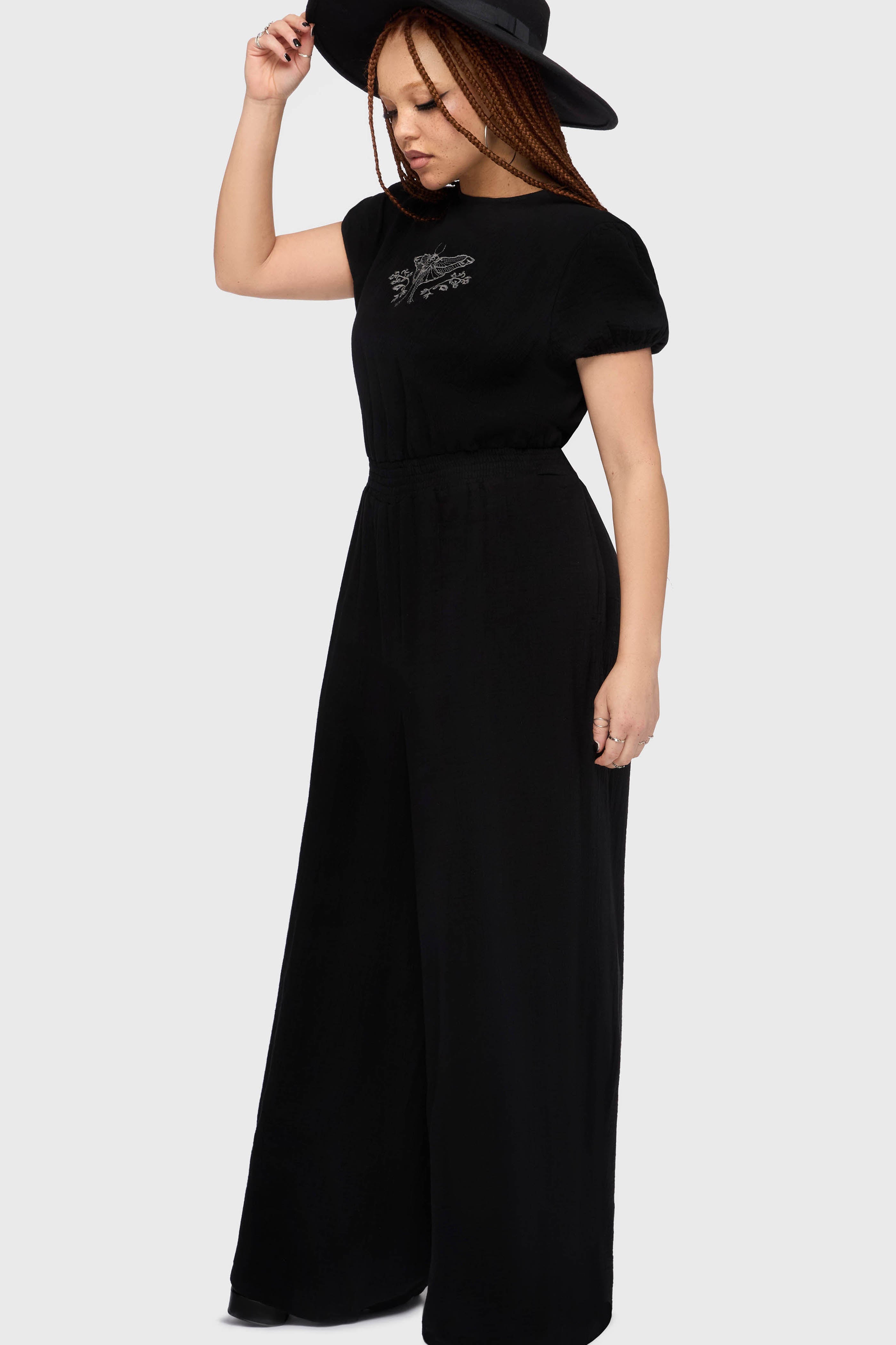 Gaia Adorned Embroidered Jumpsuit Killstar / Womens