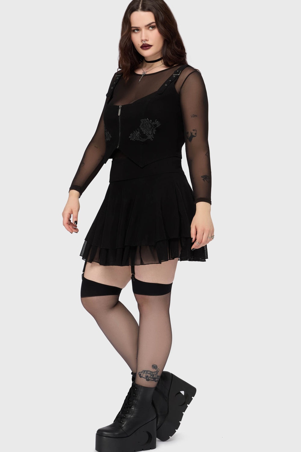 Gaia Adorned Underbust Corset Killstar / Womens