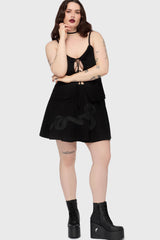 The Hollow Embroidered Mini Skirt Killstar / Womens