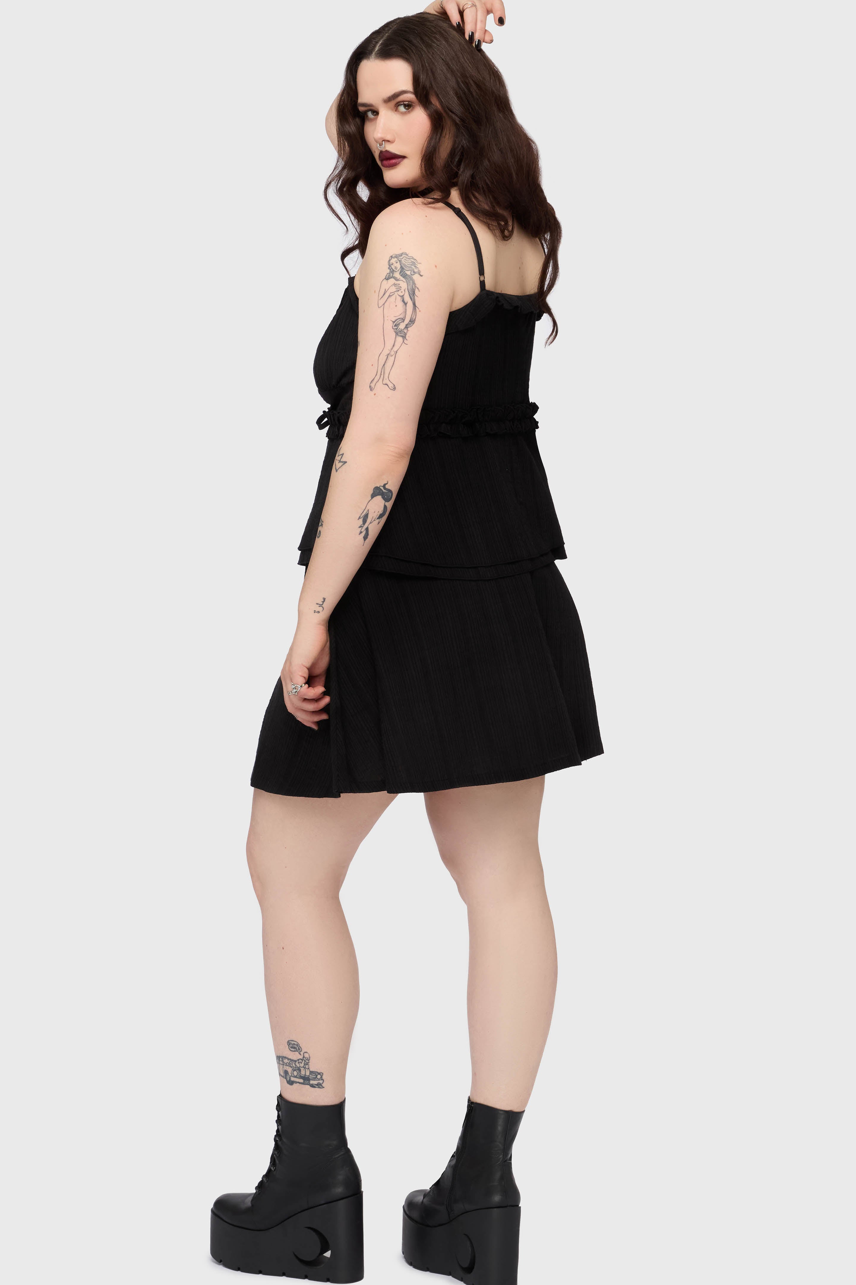 The Hollow Embroidered Mini Skirt Killstar / Womens