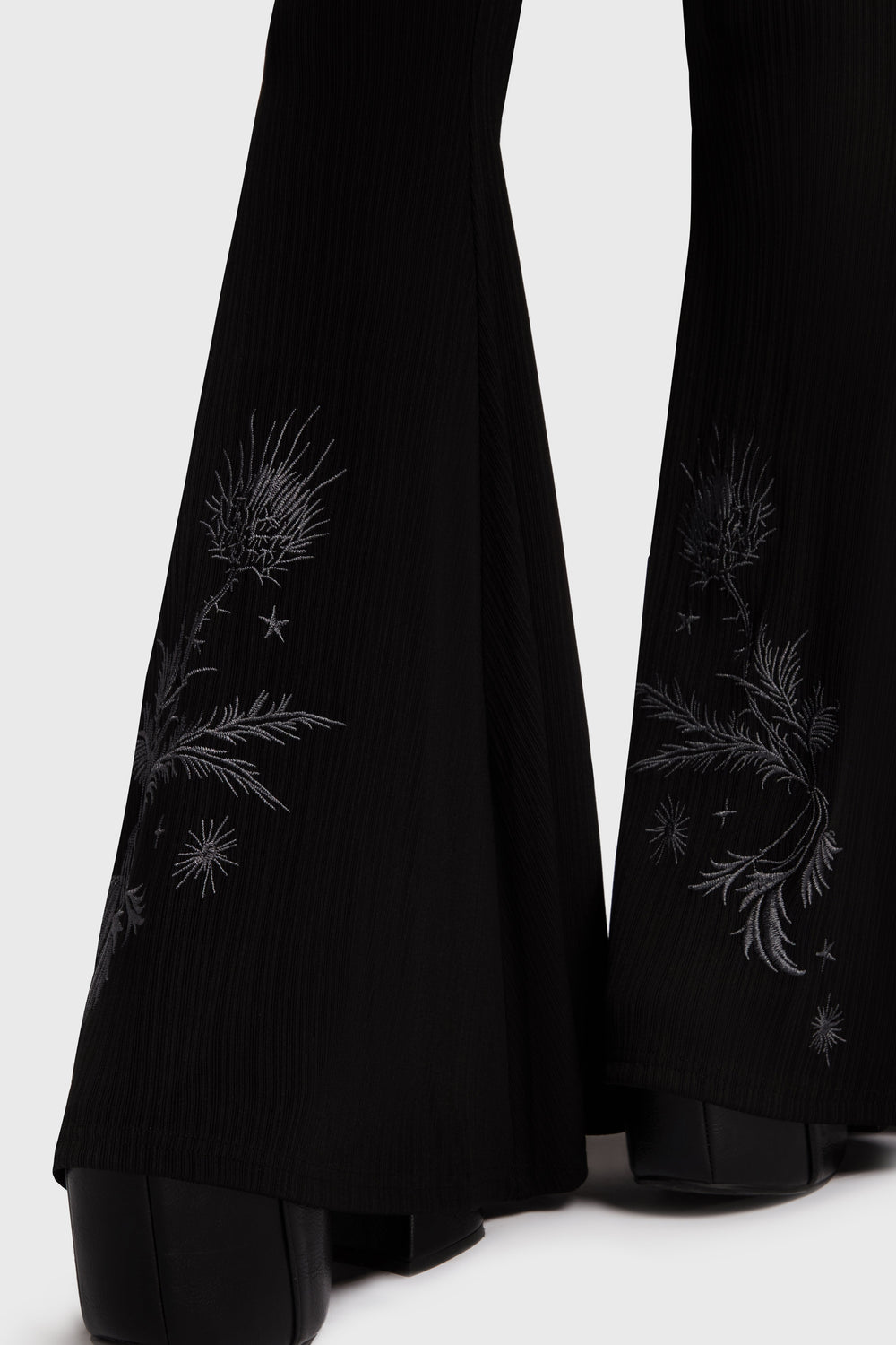 Thistina Embroidered Flares Killstar / Womens
