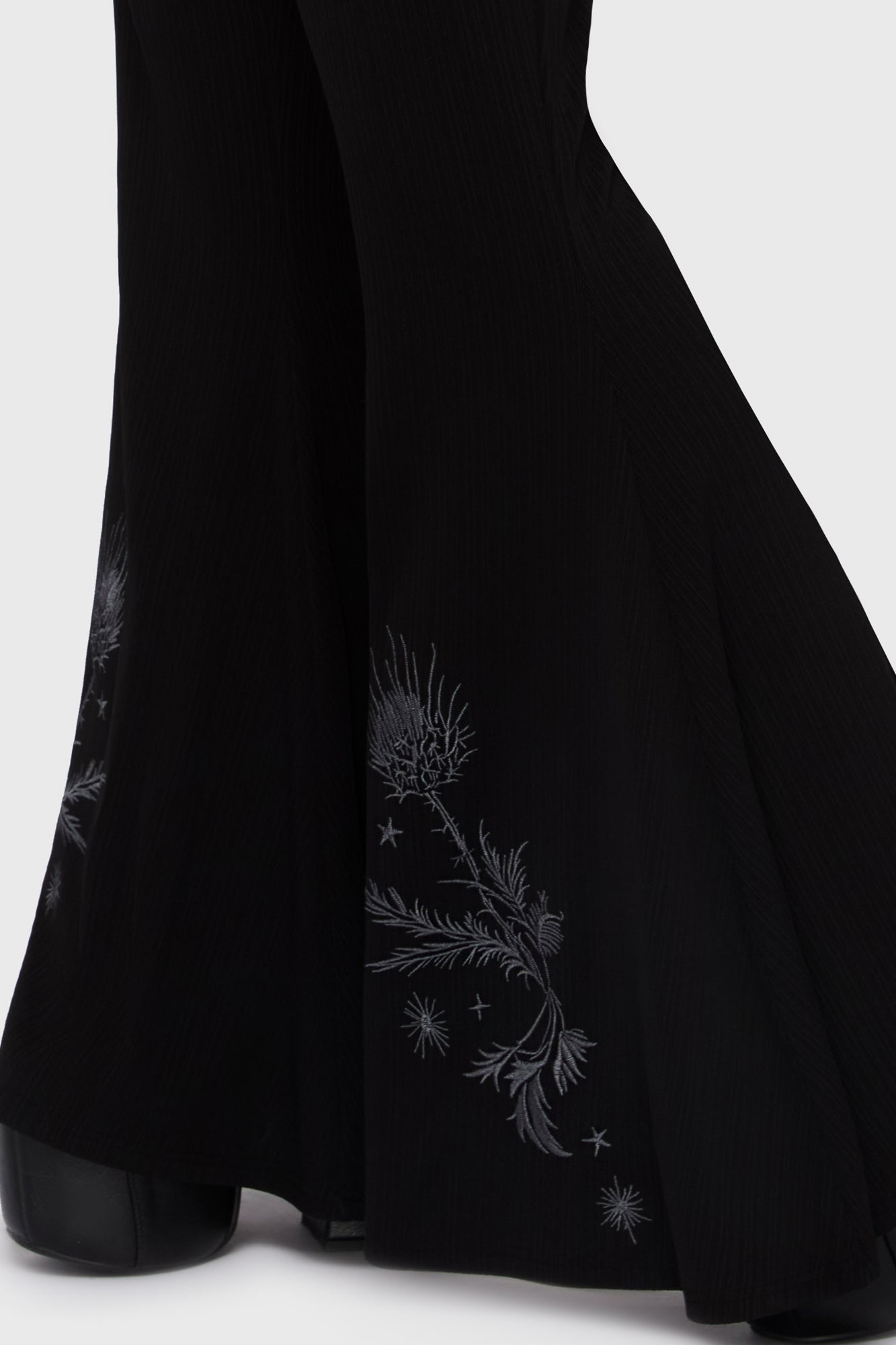 Thistina Embroidered Flares Killstar / Womens