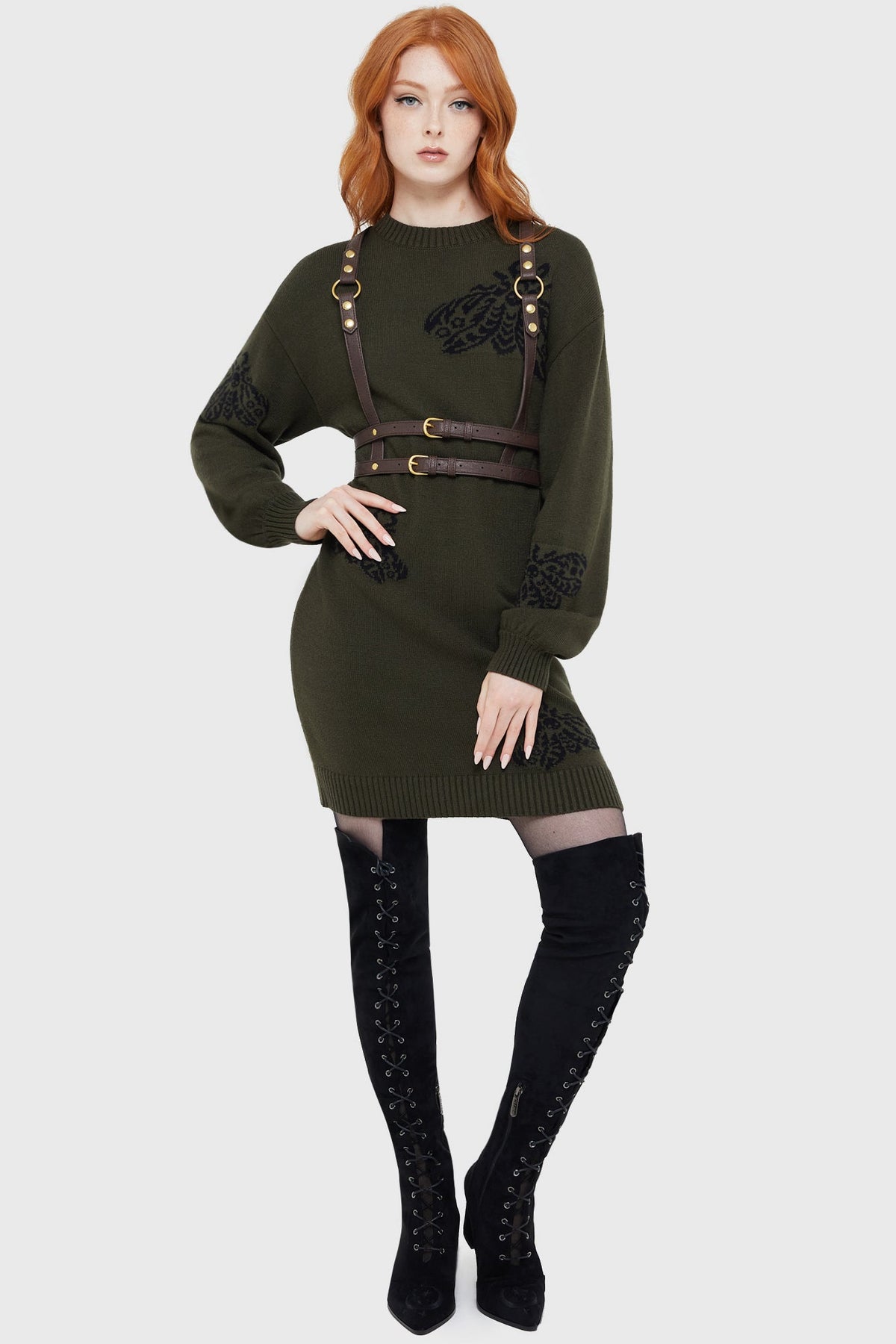 Moth Light Sweater Dress Killstar / Womens