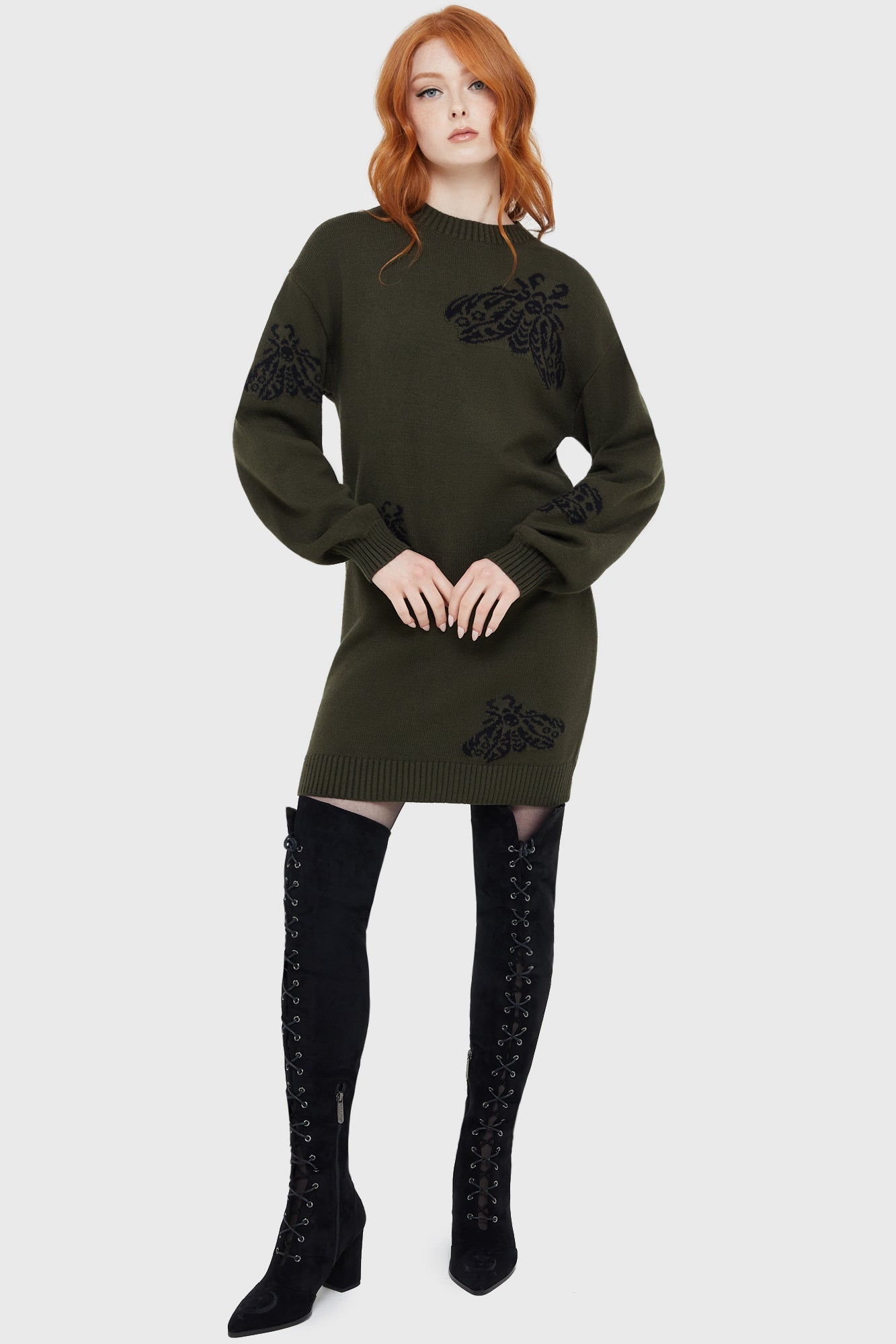Moth Light Sweater Dress Killstar / Womens