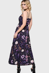 Cottage Chorus Maxi Dress [BLACK/PURPLE] Killstar / Womens