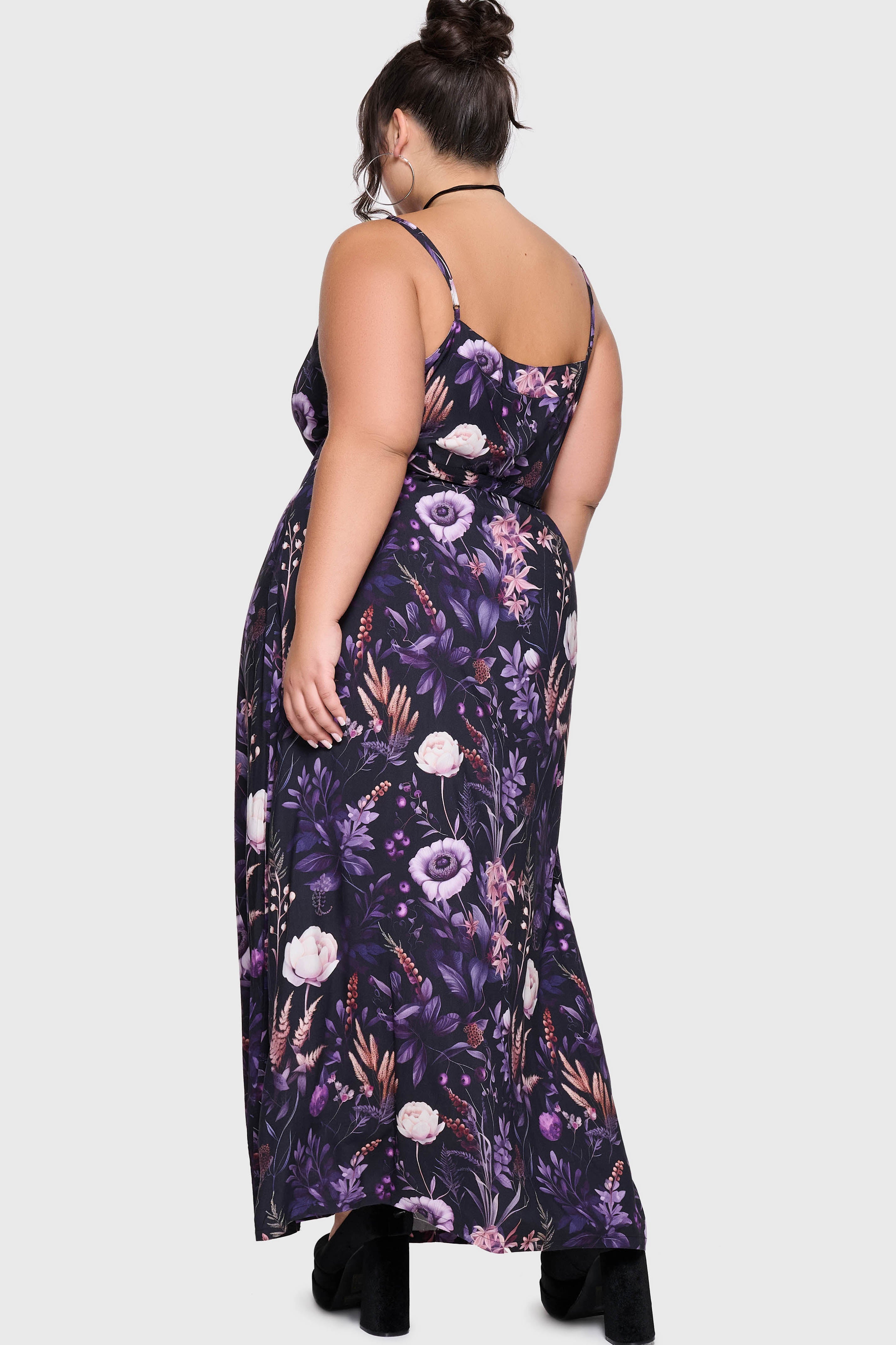 Cottage Chorus Maxi Dress [BLACK/PURPLE] Killstar / Womens