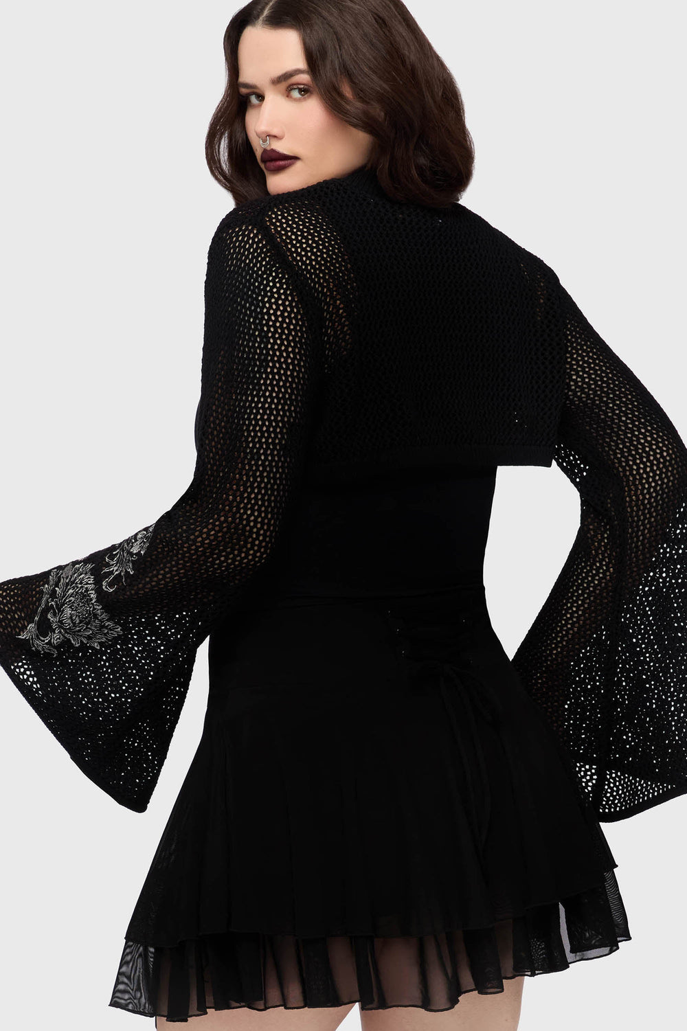 Gaia Adorned Knit Bolero Killstar / Womens