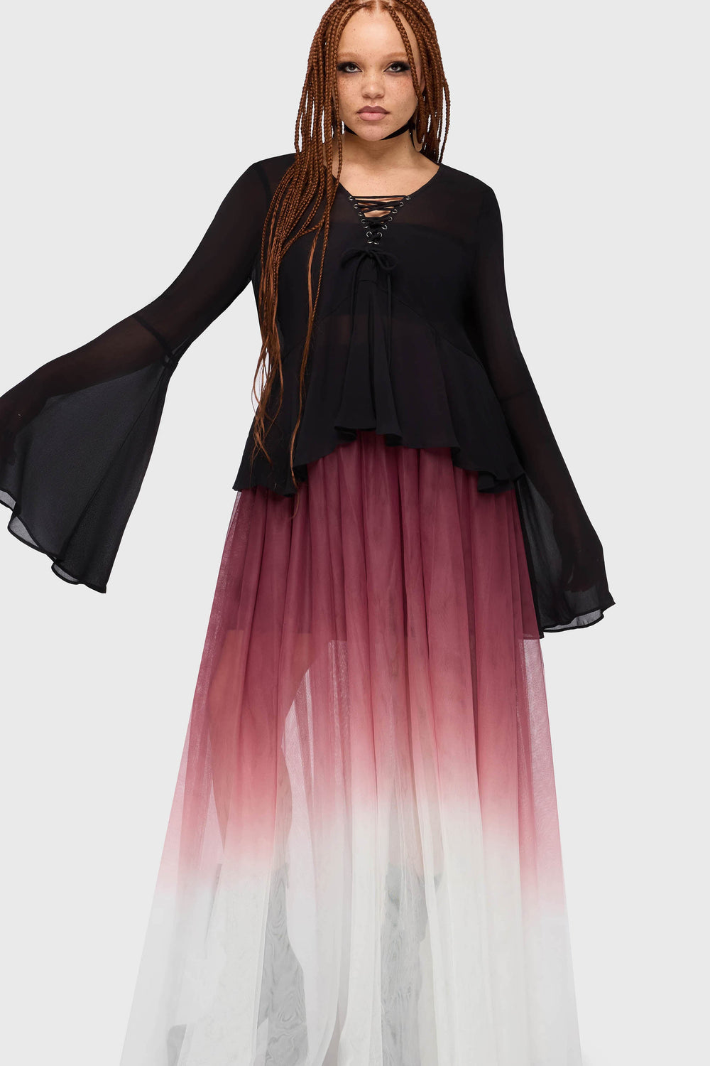 Gaia Adorned Long Sleeve Top Killstar / Womens