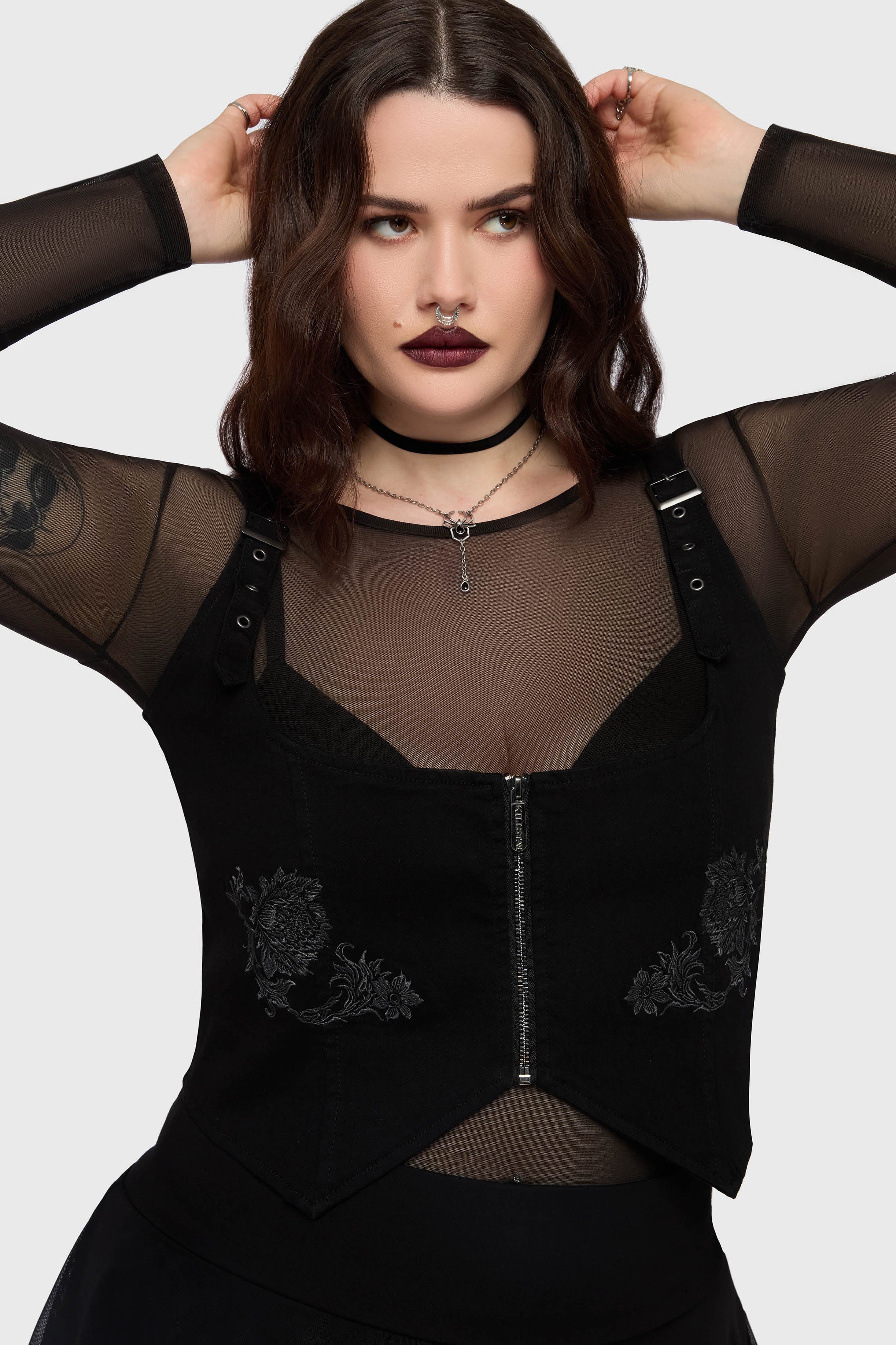 Gaia Adorned Underbust Corset Killstar / Womens