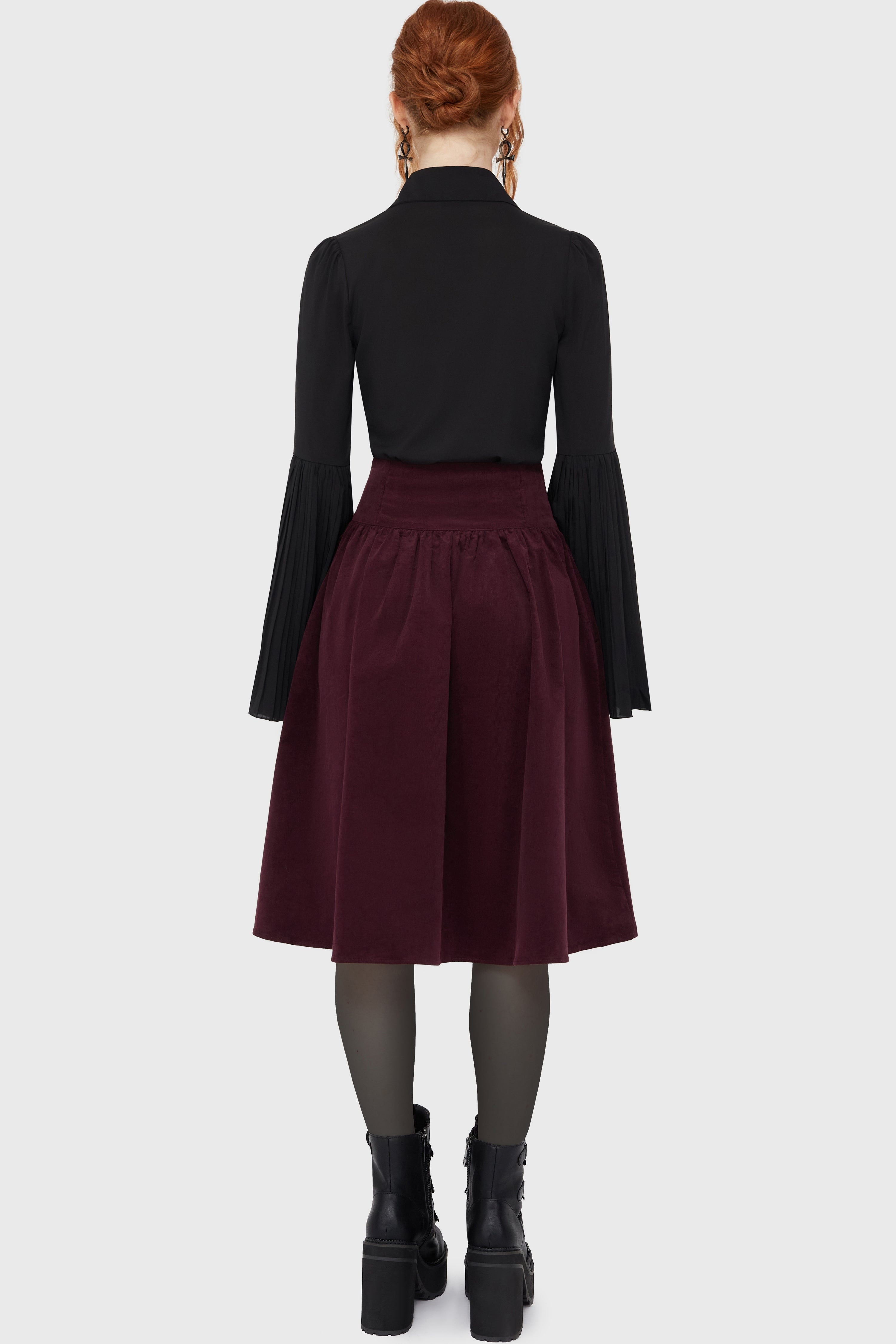 Violet's Ballad Midi Skirt [Mauve] Killstar / Womens