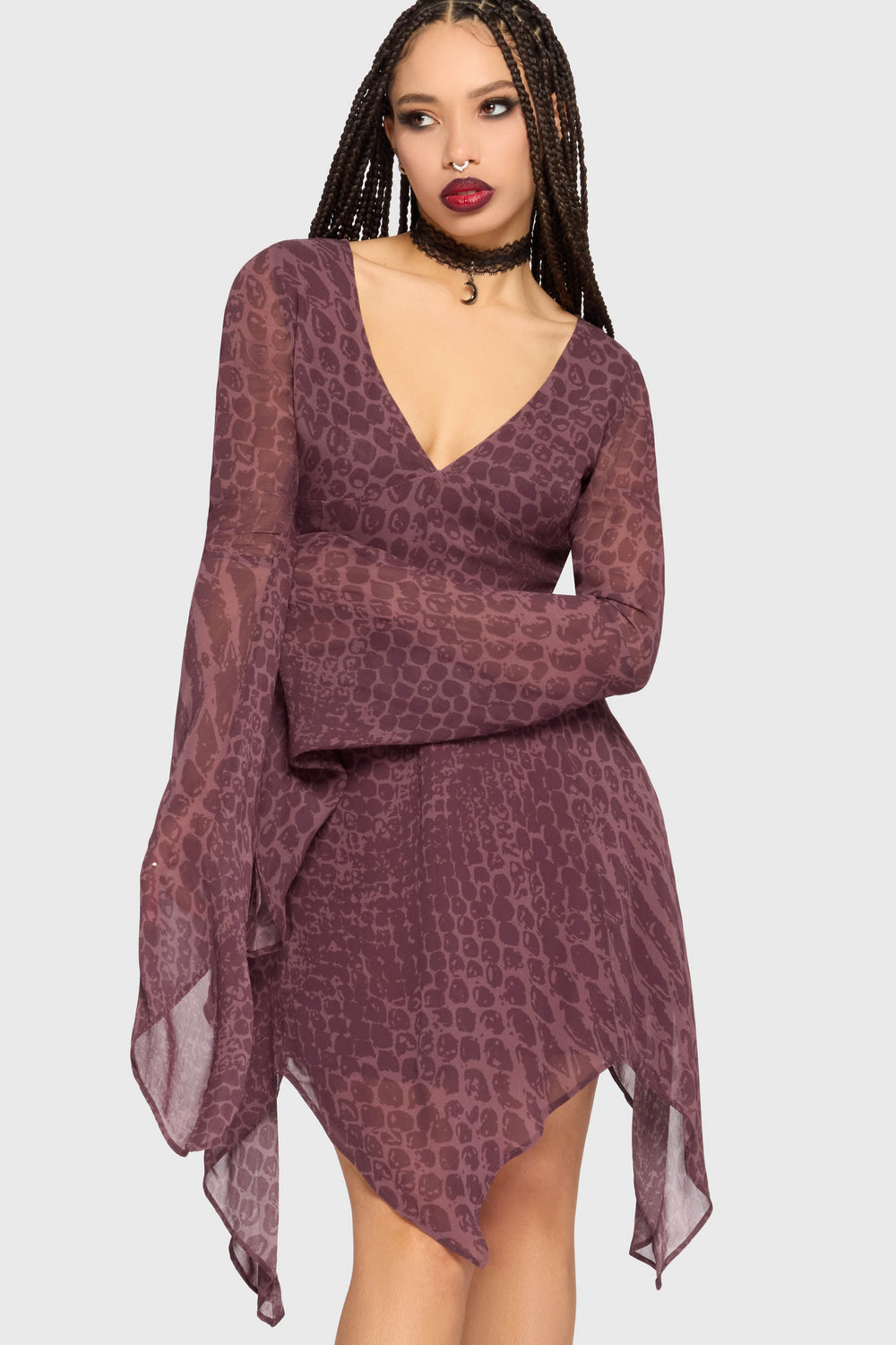 Gaia Adorned Mini Dress Killstar / Womens